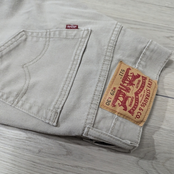 Levi's 511 tan sz 29x30 men's jeans straight leg - Picture 2 of 7